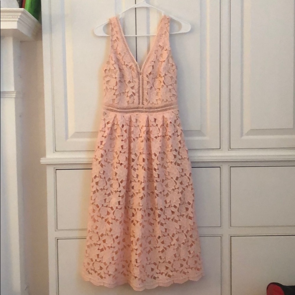 Peach Lace Dress